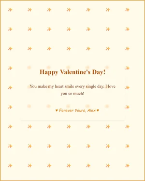 Elegant Gold Heart Card - Cream background with gold accents